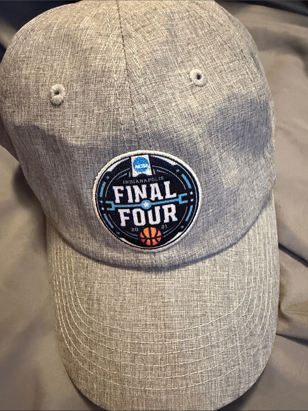 Top of the World Final Four Heather Gray Baseball Cap - Gray with Blue Patch